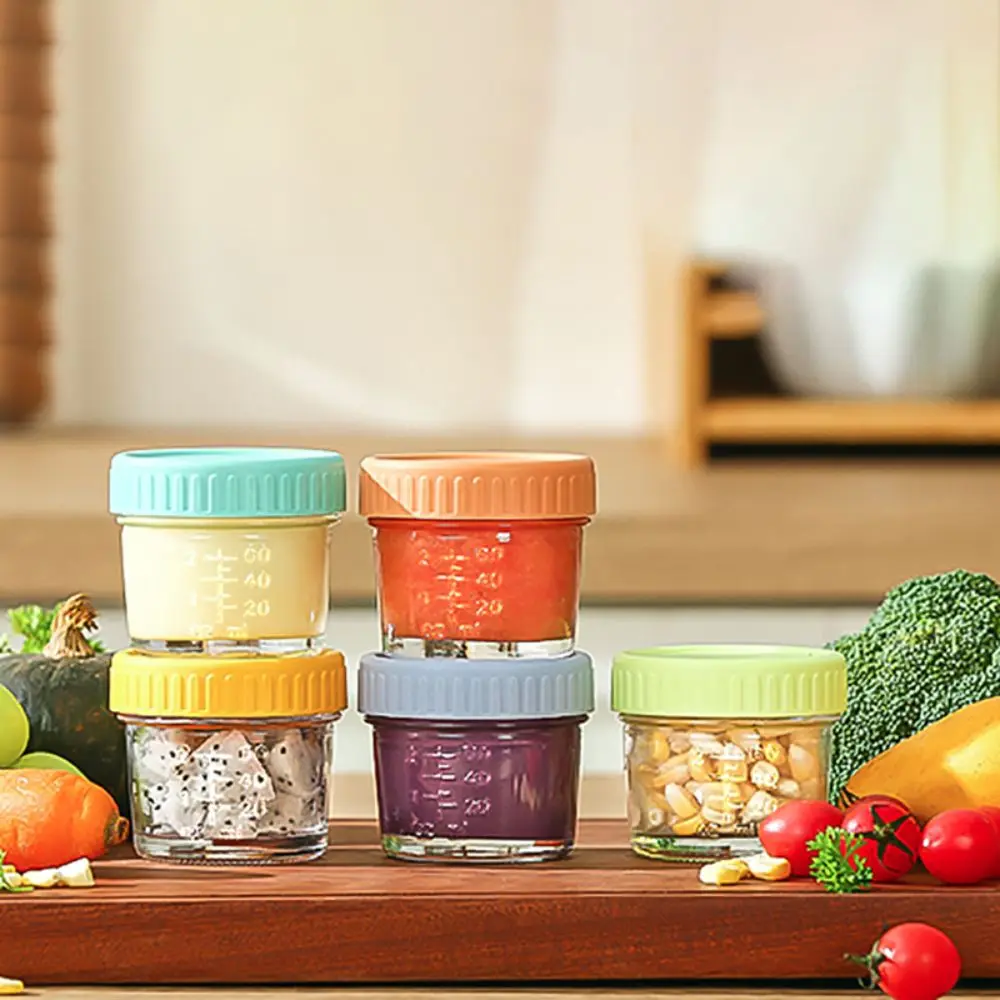 Baby Food Glass Containers - 6 pièces de pots en verre