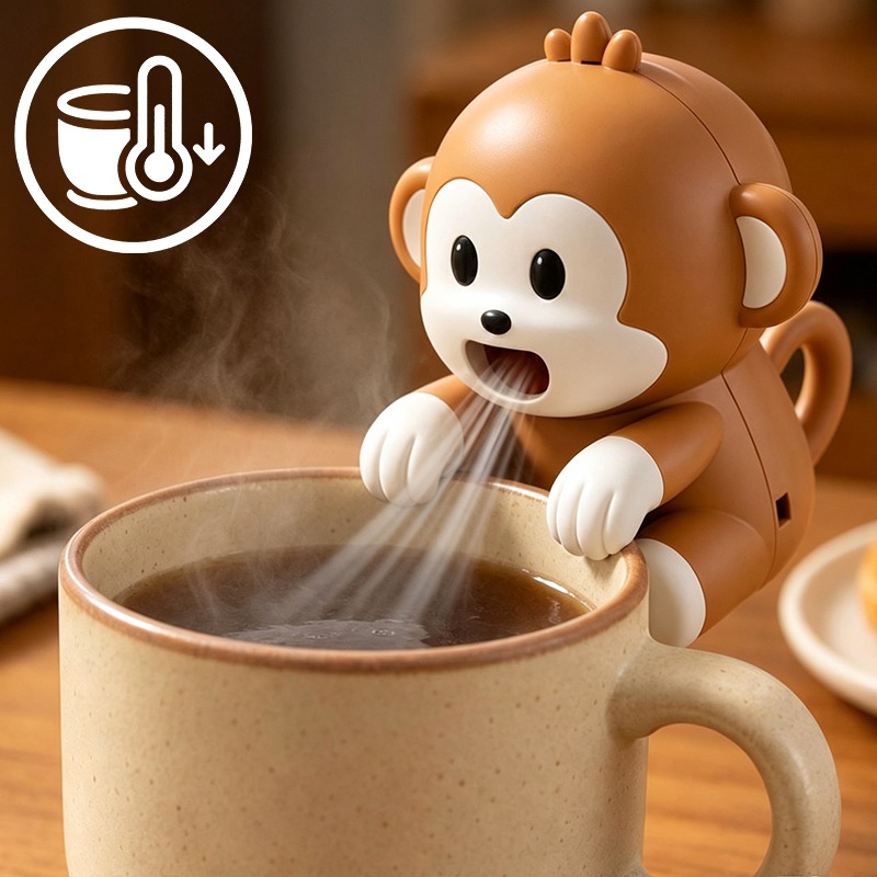 Baby Food Home - Ventilateur portable en forme de singe