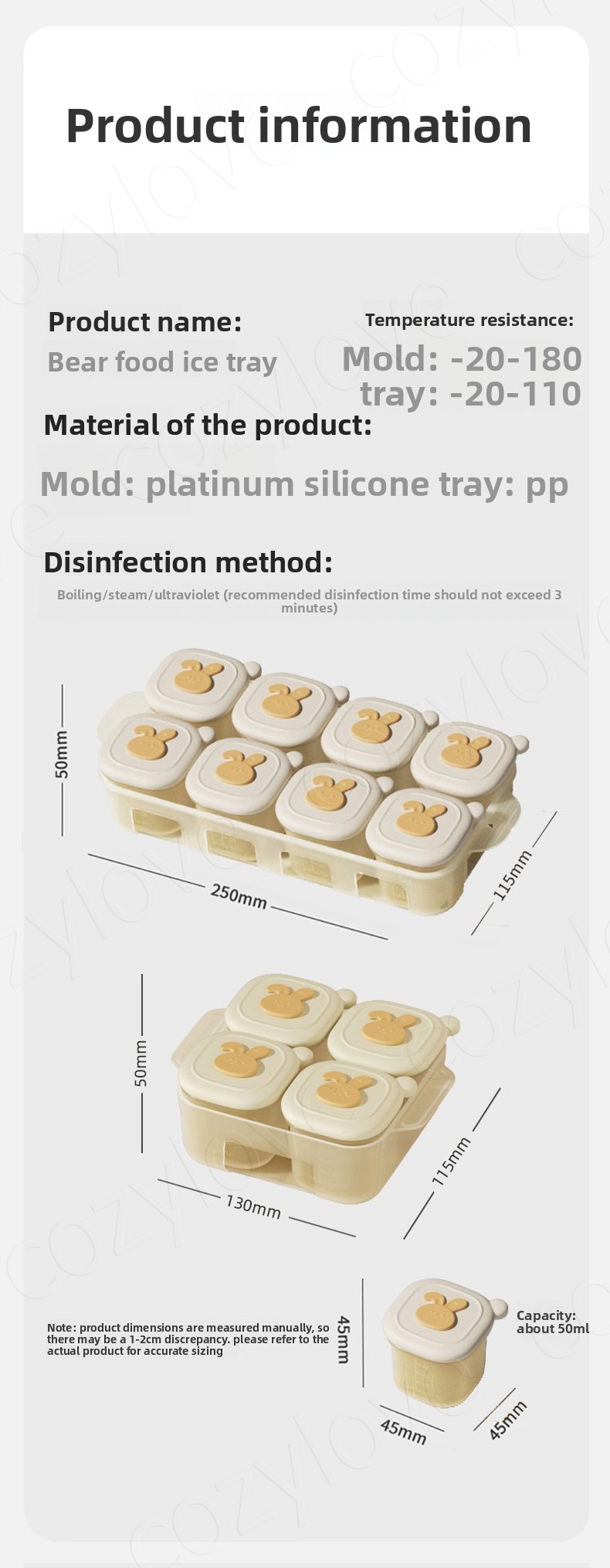 Plateaux de congélation portab - Baby Food Glass Containers avis et prix