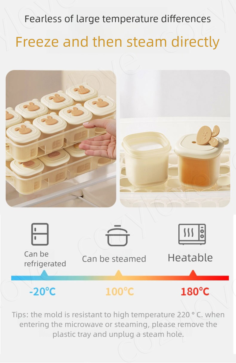 Plateaux de congélation portab - Baby Food Glass Containers avis et prix
